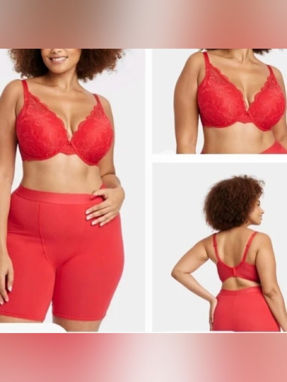 Auden The Sublime Red Lace Bra